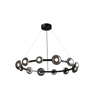 Brass Bar Glass Chandelier