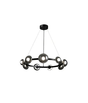 Brass Bar Glass Chandelier