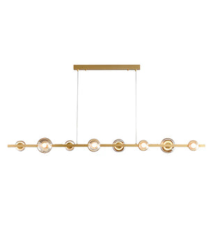 Brass Bar Glass Chandelier