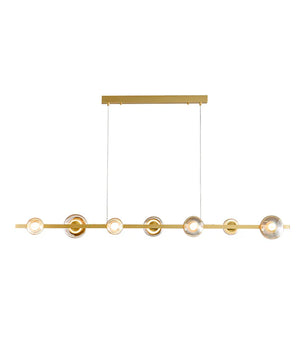 Brass Bar Glass Chandelier