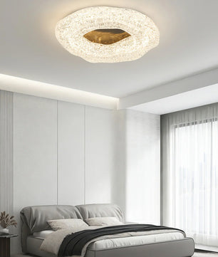 Glacial Pattern Resin Ceiling Light