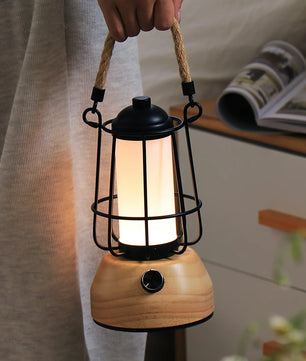 Hemp Rope Lantern Outdoor Table Lamp