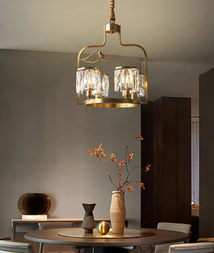 Crystal Bird Chandelier
