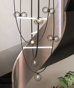 Belt Leather Ball Chandelier