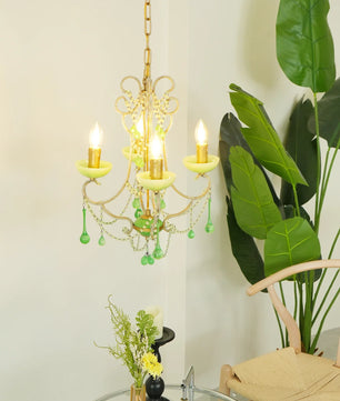 Murano Green Drops Chandelier