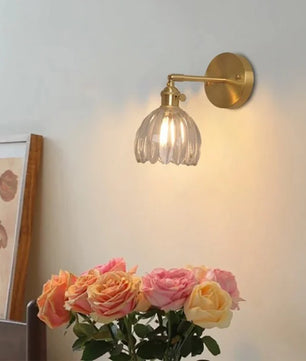 Retro Glass Flower Bud Tulip Wall Lamp S120