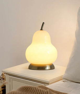 Pear Glass Built-in Battery Table Lamp