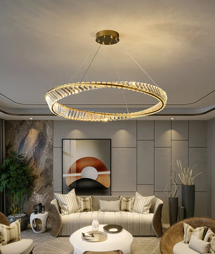 Wave Circle Crystal Chandelier