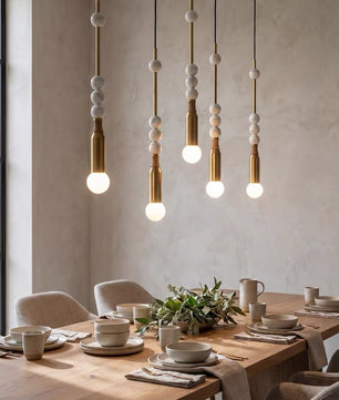 Atelier Marble & Brass Pendant Light