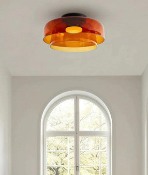 Nordic Morandi Glass Bowl Shaped Ceiling Lamp S183