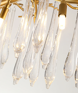 Teardrop Round Crystal Chandelier