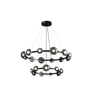 Brass Bar Glass Chandelier