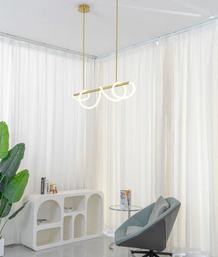 Serpentine Glow Gold Chandelier