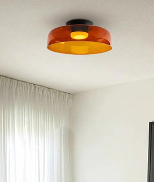 Nordic Morandi Glass Bowl Shaped Ceiling Lamp S183