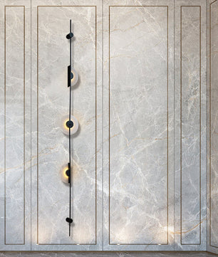 Black Slender Alabaster Wall Lamp
