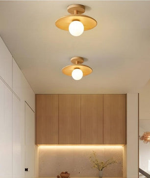 Rustic Wooden Ceiling Lamp S36