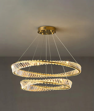 Wave Circle Crystal Chandelier