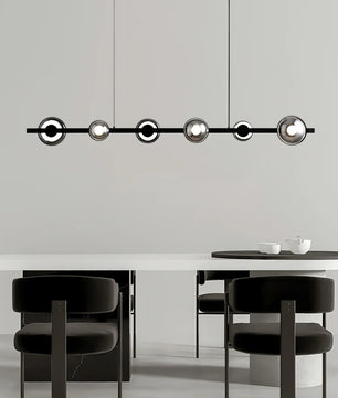 Brass Bar Glass Chandelier