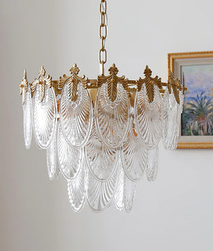 Brass Leaves Chandelier