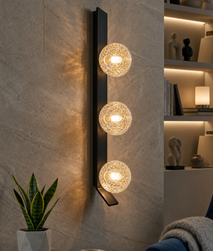 Cristallo Crackle Glass Wall Sconce