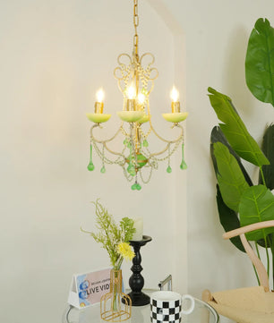 Murano Green Drops Chandelier
