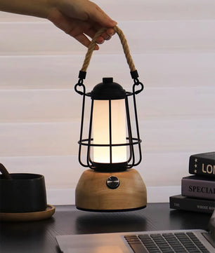 Hemp Rope Lantern Outdoor Table Lamp