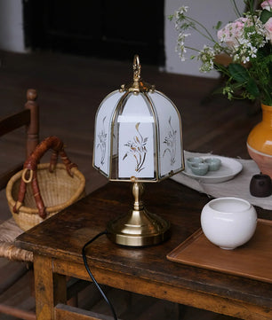 Orchid Glass Table Lamp