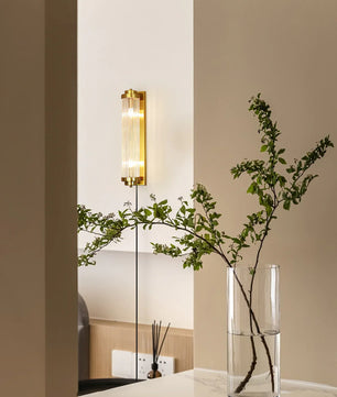 Pillar Offset Plug In Wall Lamp