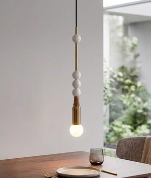 Atelier Marble & Brass Pendant Light