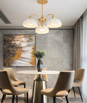 Frosted Glass Bell Chandelier