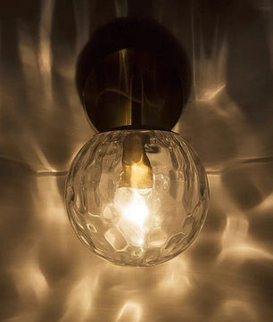 Modern Ficcas Metal Glass Polishing Wall Light for Bedroom Hallway