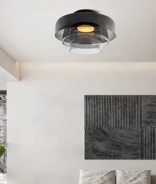 Nordic Morandi Glass Bowl Shaped Ceiling Lamp S183