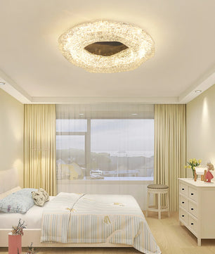 Glacial Pattern Resin Ceiling Light