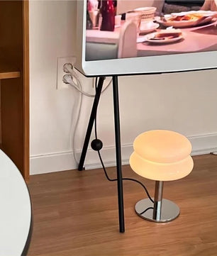 Bauhaus Lollipop Ripple Glass Table Lamp S27