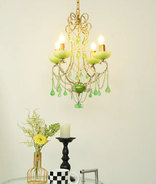 Murano Green Drops Chandelier