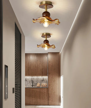 Kapok Wood Ceiling Light