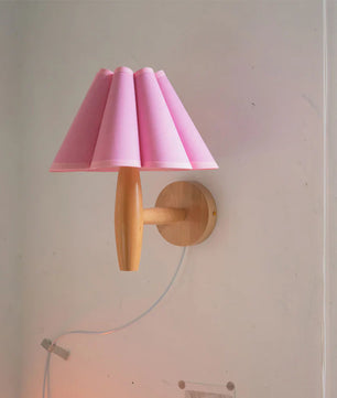 Vintage Fluted Plug In Wall Lamp