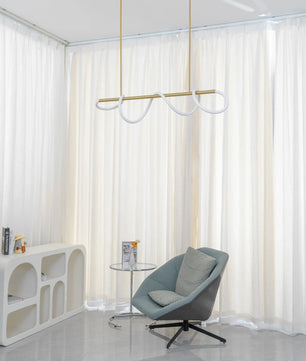 Serpentine Glow Gold Chandelier