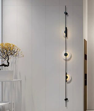 Black Slender Alabaster Wall Lamp