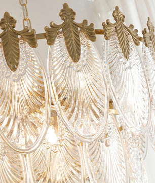 Brass Leaves Chandelier
