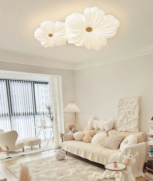 Cream Flower Ceiling Lamp