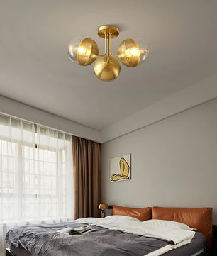 Brass Globulars Ceiling Lamp