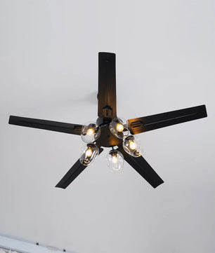 Glass Ball Ceiling Fan Light