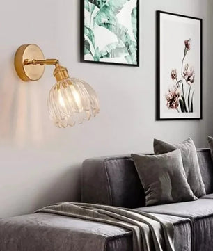 Retro Glass Flower Bud Tulip Wall Lamp S120