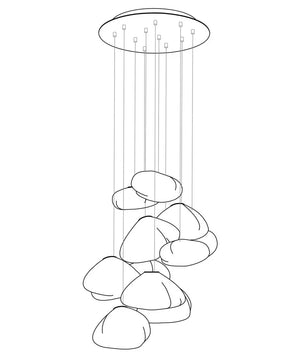 73 Random Glass Pendant Light