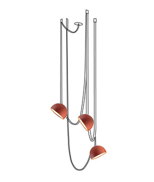 Light Rail Semispheres Leather Pendant Lamp