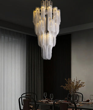 Cascade Silver Chandelier