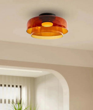 Nordic Morandi Glass Bowl Shaped Ceiling Lamp S183