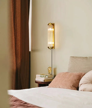Pillar Offset Plug In Wall Lamp