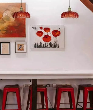 Retro Petal Glass Pendant Light S98